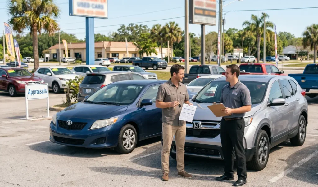 Should you trade in or sell car first? Learn how to compare speed, value, down payment pressure, and financing fit before buying a used car.